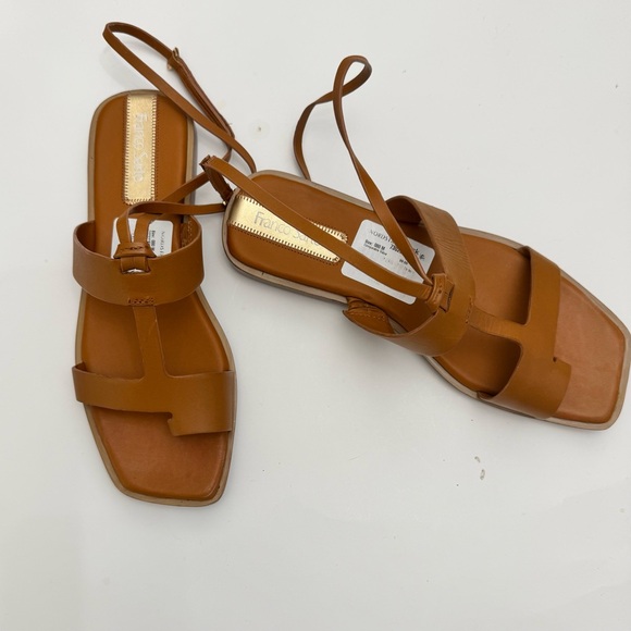 Franco Sardo Maren Ankle Strap Sandals Brown Size 8 - Picture 2 of 4